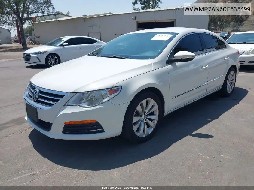 2012 Volkswagen Cc Sport VIN: WVWMP7AN6CE535499 Lot: 42215195