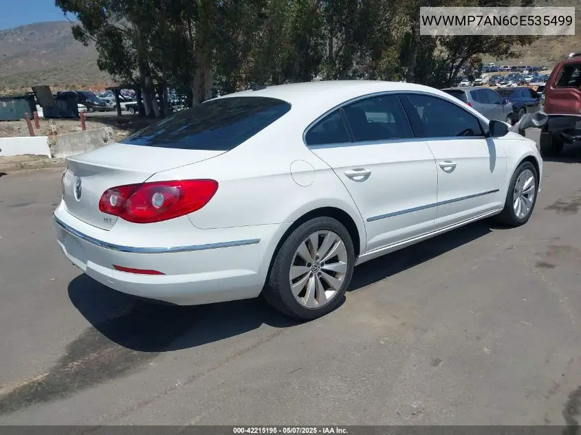 2012 Volkswagen Cc Sport VIN: WVWMP7AN6CE535499 Lot: 42215195