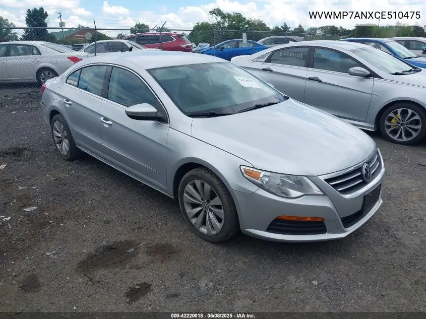 2012 Volkswagen Cc Sport/R-Line VIN: WVWMP7ANXCE510475 Lot: 42220018