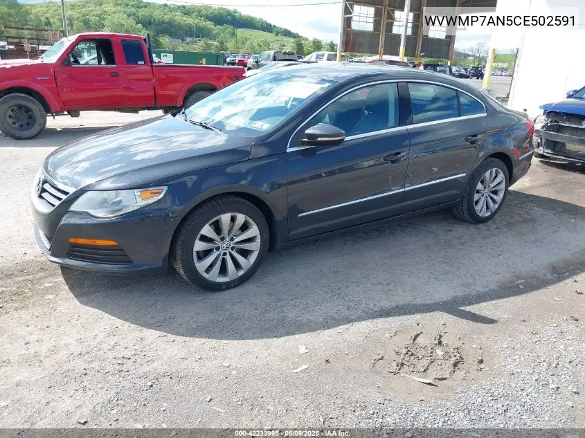 2012 Volkswagen Cc Sport VIN: WVWMP7AN5CE502591 Lot: 42233995