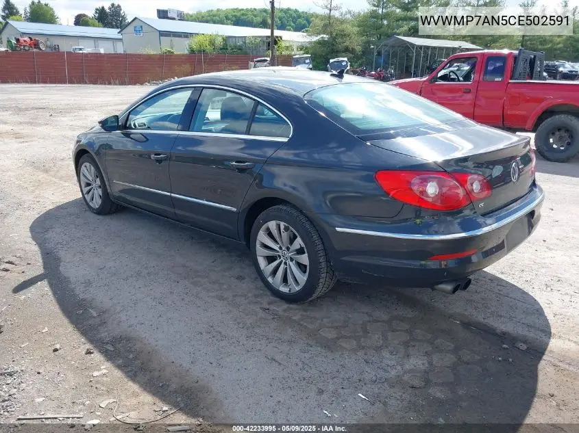 2012 Volkswagen Cc Sport VIN: WVWMP7AN5CE502591 Lot: 42233995