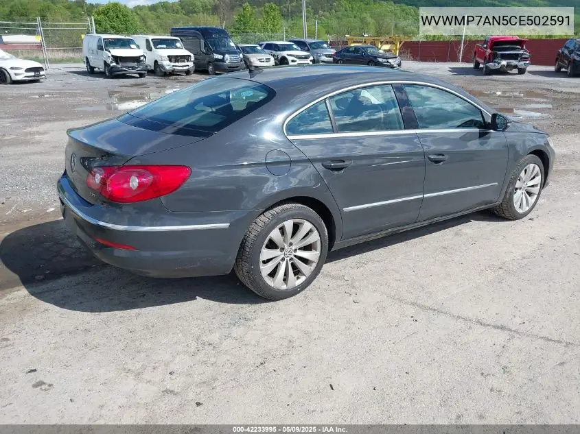 2012 Volkswagen Cc Sport VIN: WVWMP7AN5CE502591 Lot: 42233995