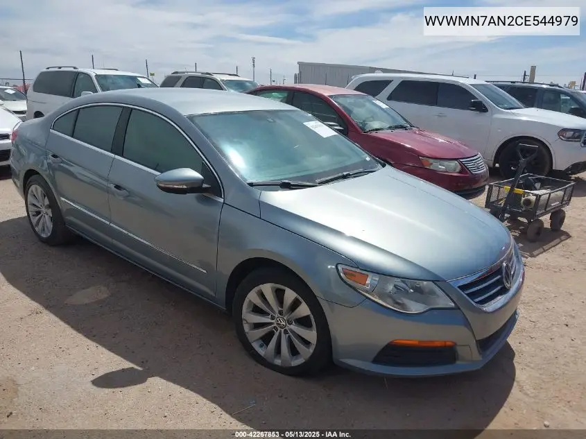 2012 Volkswagen Cc Sport VIN: WVWMN7AN2CE544979 Lot: 42267853