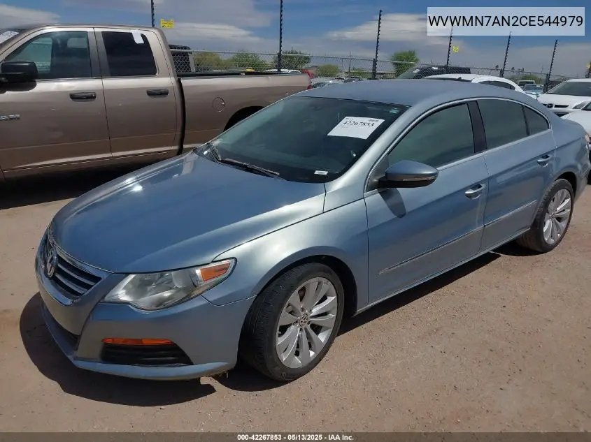 2012 Volkswagen Cc Sport VIN: WVWMN7AN2CE544979 Lot: 42267853