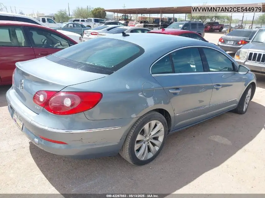 2012 Volkswagen Cc Sport VIN: WVWMN7AN2CE544979 Lot: 42267853