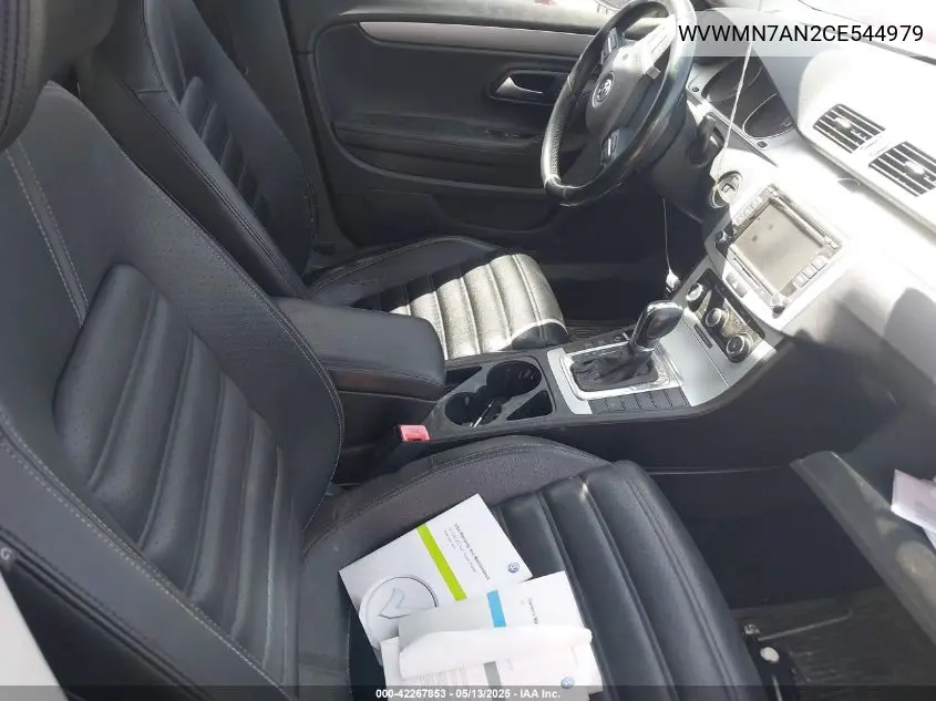 2012 Volkswagen Cc Sport VIN: WVWMN7AN2CE544979 Lot: 42267853