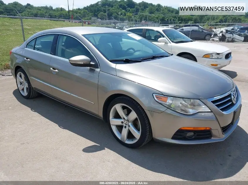 2012 Volkswagen Cc Lux VIN: WVWHN7AN5CE537459 Lot: 42583523