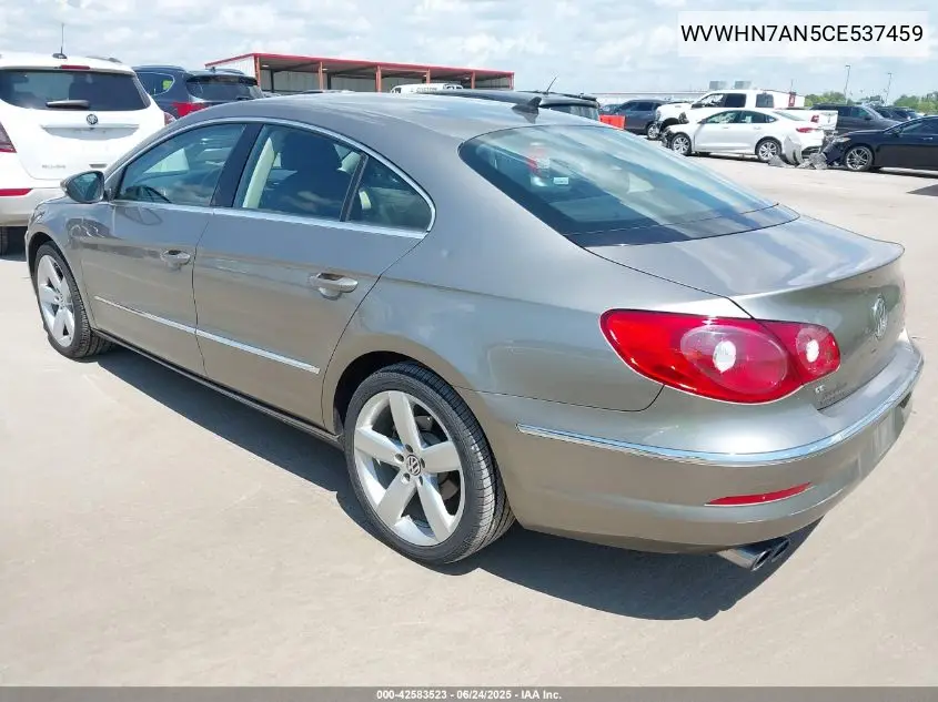 2012 Volkswagen Cc Lux VIN: WVWHN7AN5CE537459 Lot: 42583523