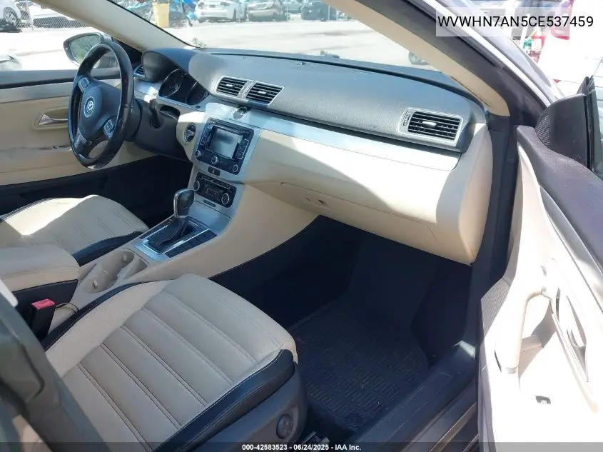 2012 Volkswagen Cc Lux VIN: WVWHN7AN5CE537459 Lot: 42583523