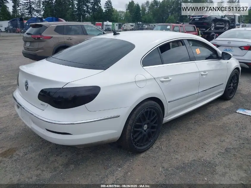 2012 Volkswagen Cc R-Line VIN: WVWMP7ANXCE511237 Lot: 42607944
