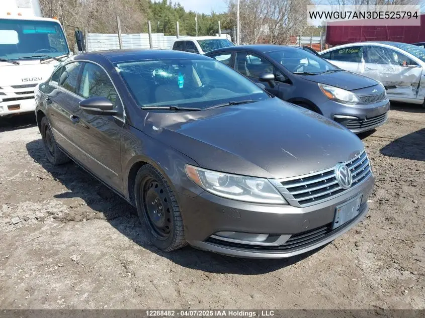 2013 Volkswagen Cc Highline V6 VIN: WVWGU7AN3DE525794 Lot: 12288482