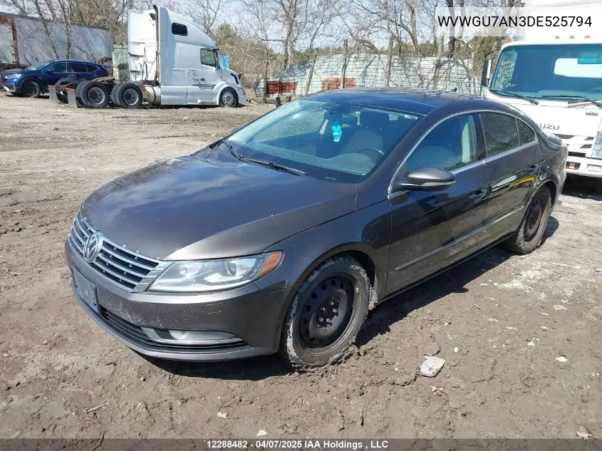 2013 Volkswagen Cc Highline V6 VIN: WVWGU7AN3DE525794 Lot: 12288482