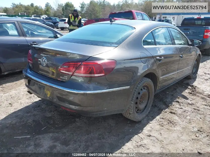 2013 Volkswagen Cc Highline V6 VIN: WVWGU7AN3DE525794 Lot: 12288482