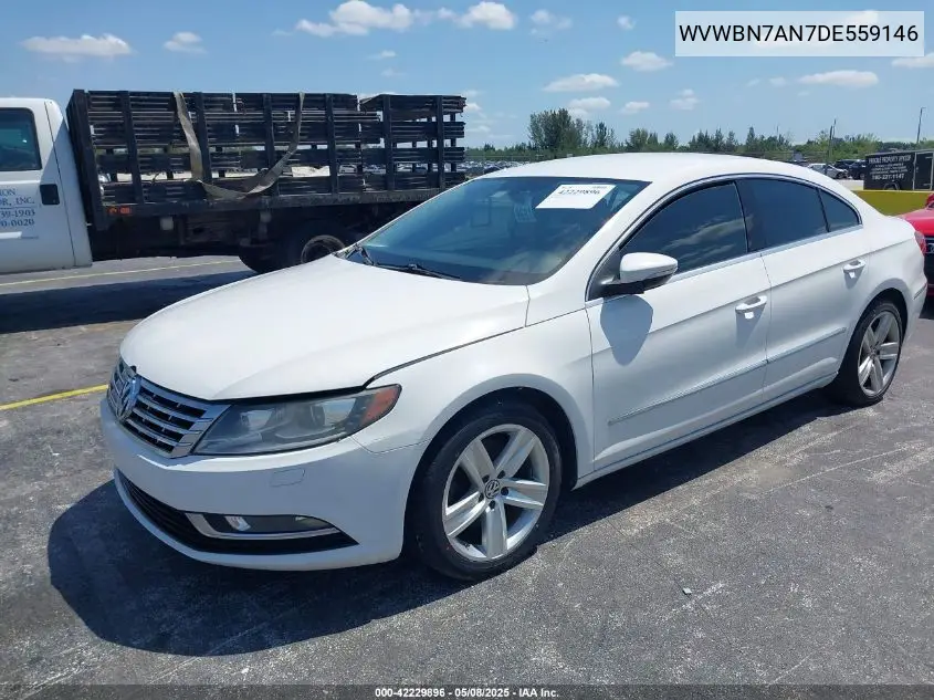 2013 Volkswagen Cc 2.0T Sport VIN: WVWBN7AN7DE559146 Lot: 42229896