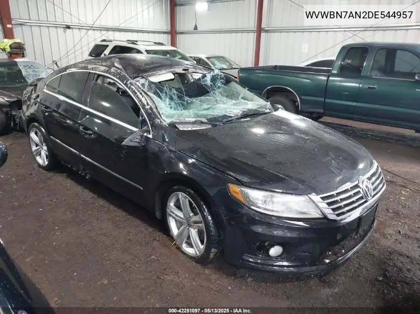 2013 Volkswagen Cc 2.0T R-Line VIN: WVWBN7AN2DE544957 Lot: 42251097