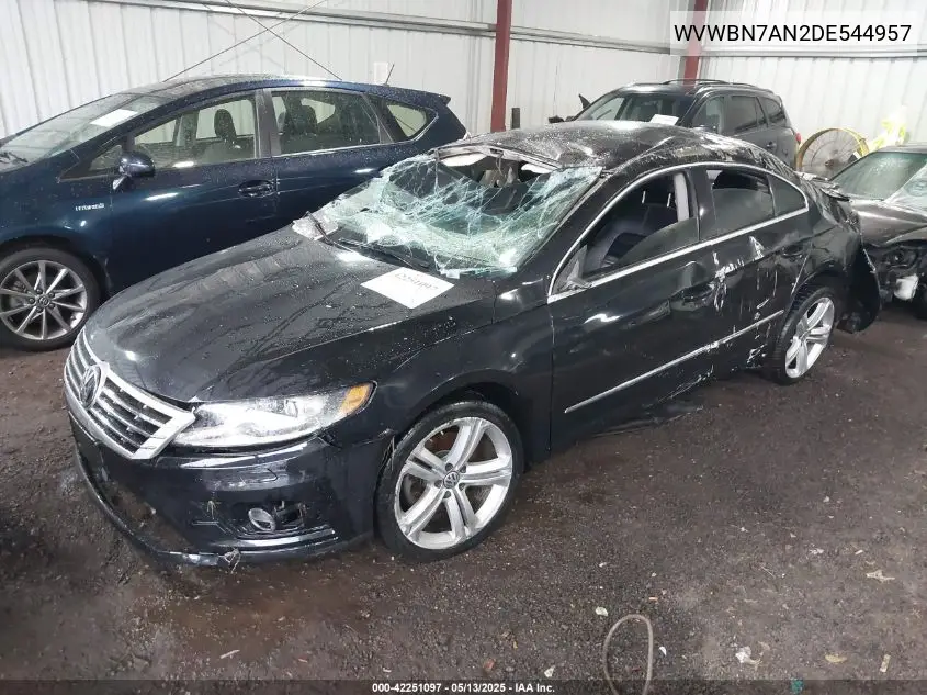 2013 Volkswagen Cc 2.0T R-Line VIN: WVWBN7AN2DE544957 Lot: 42251097