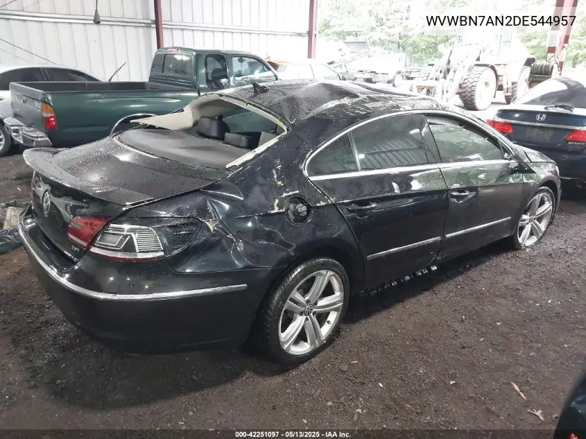 2013 Volkswagen Cc 2.0T R-Line VIN: WVWBN7AN2DE544957 Lot: 42251097