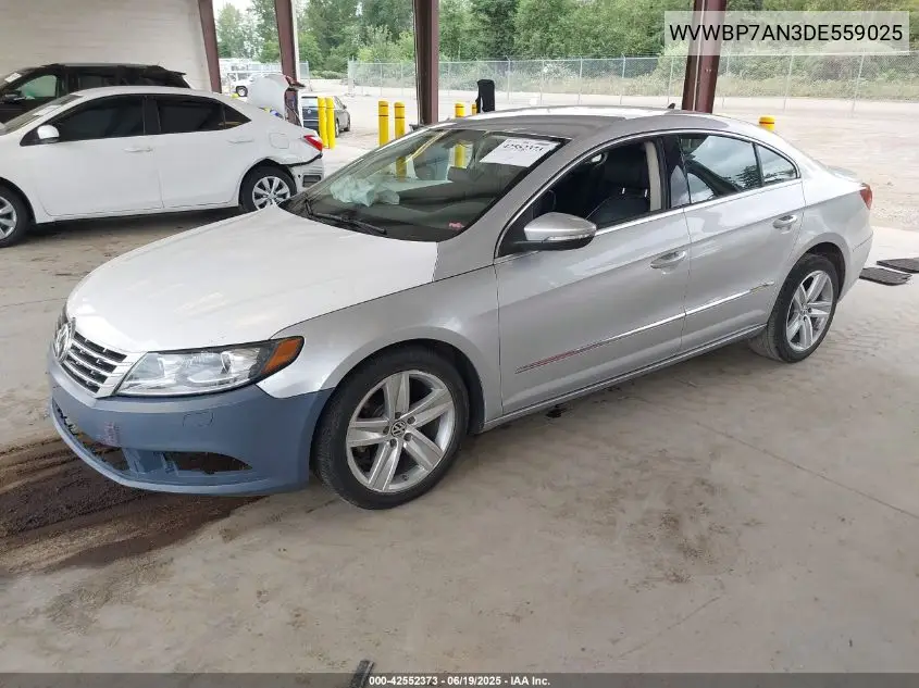 2013 Volkswagen Cc 2.0T Sport VIN: WVWBP7AN3DE559025 Lot: 42552373