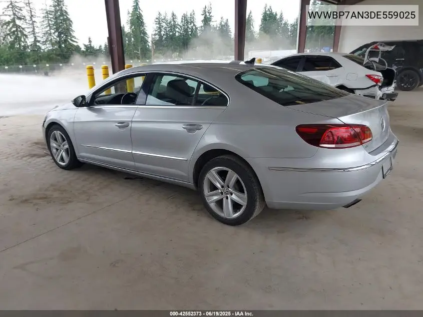 2013 Volkswagen Cc 2.0T Sport VIN: WVWBP7AN3DE559025 Lot: 42552373