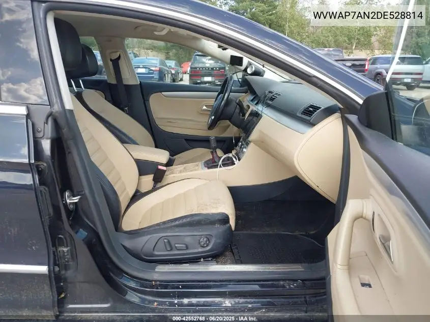 2013 Volkswagen Cc 2.0T Sport VIN: WVWAP7AN2DE528814 Lot: 42552768