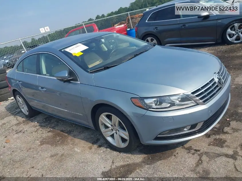 2013 Volkswagen Cc 2.0T Sport VIN: WVWBP7AN9DE522433 Lot: 42573003