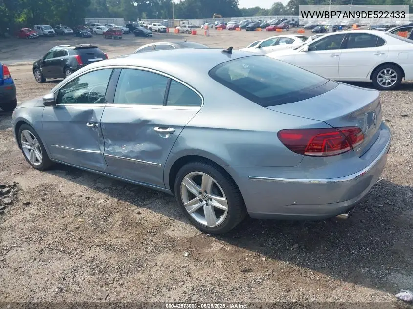 2013 Volkswagen Cc 2.0T Sport VIN: WVWBP7AN9DE522433 Lot: 42573003