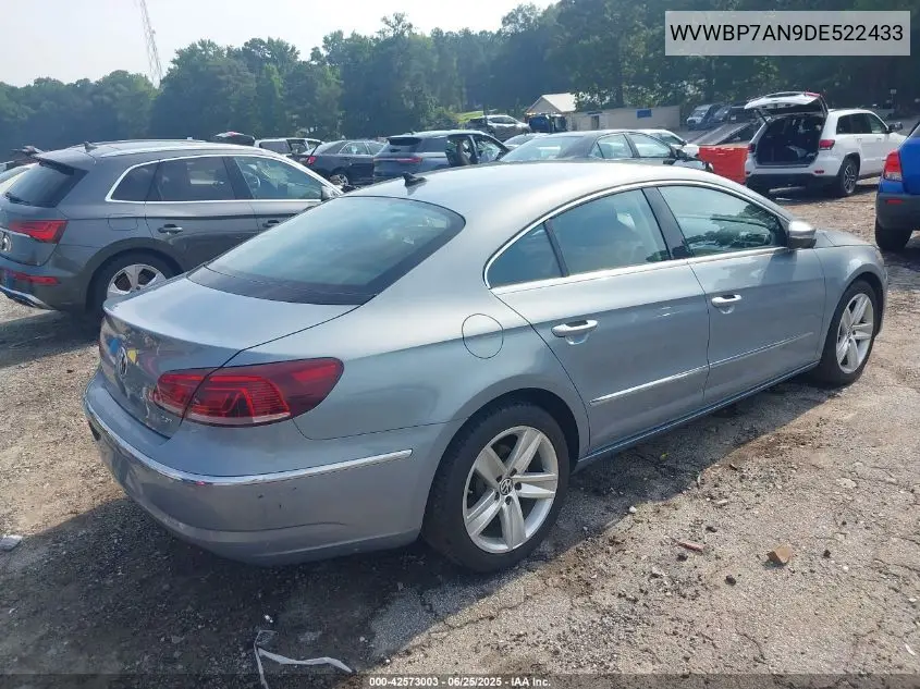 2013 Volkswagen Cc 2.0T Sport VIN: WVWBP7AN9DE522433 Lot: 42573003