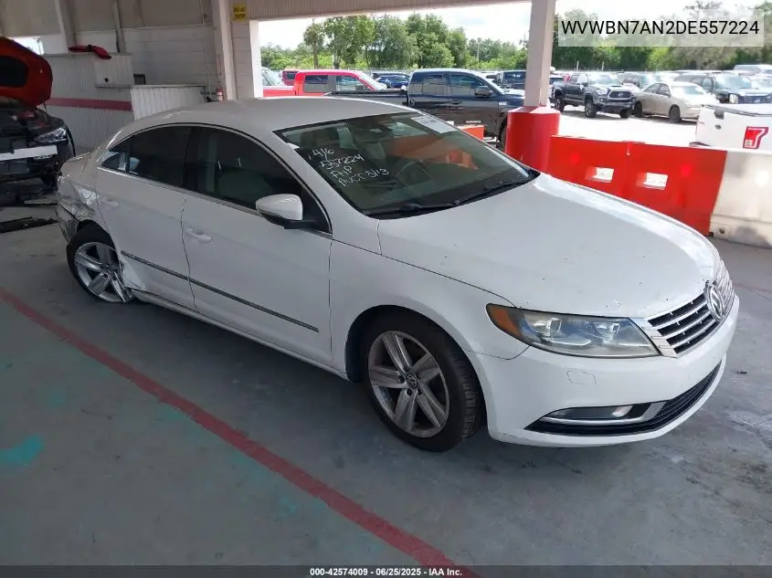 2013 Volkswagen Cc 2.0T Sport VIN: WVWBN7AN2DE557224 Lot: 42574009