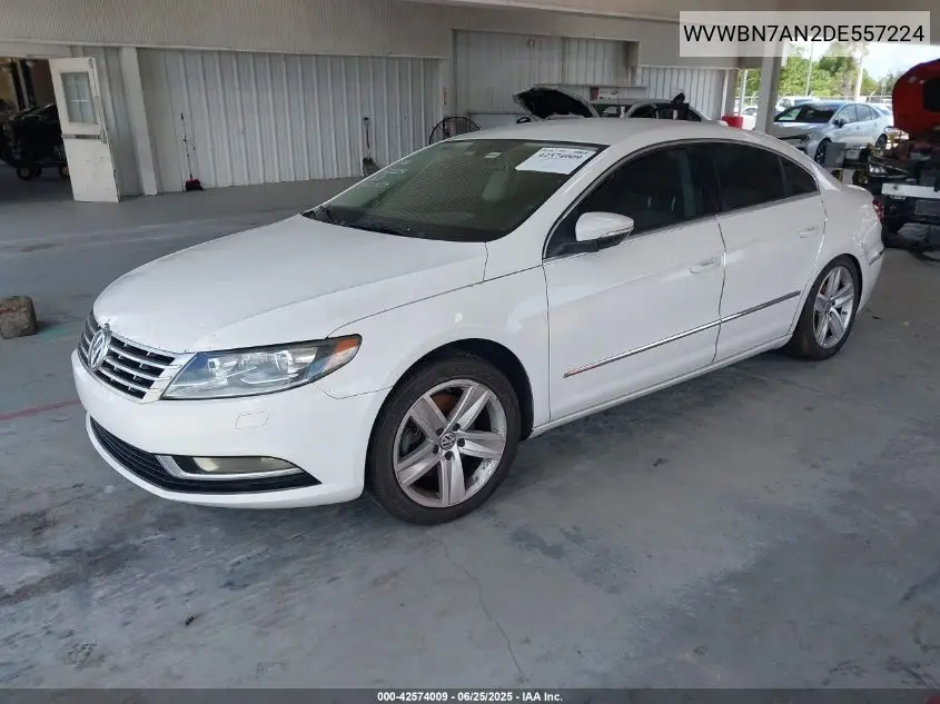 2013 Volkswagen Cc 2.0T Sport VIN: WVWBN7AN2DE557224 Lot: 42574009