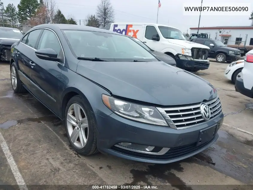 2014 Volkswagen Cc 2.0T Sport VIN: WVWBP7AN0EE506090 Lot: 41752458