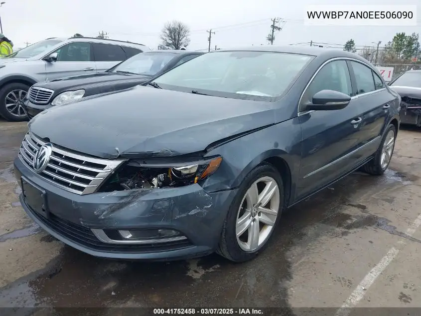 2014 Volkswagen Cc 2.0T Sport VIN: WVWBP7AN0EE506090 Lot: 41752458