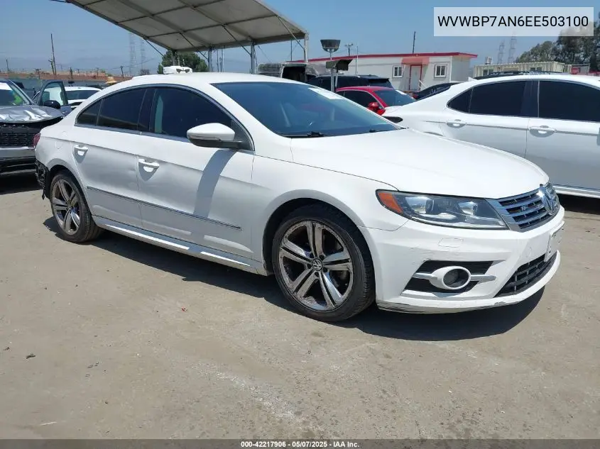 2014 Volkswagen Cc 2.0T R-Line VIN: WVWBP7AN6EE503100 Lot: 42217906