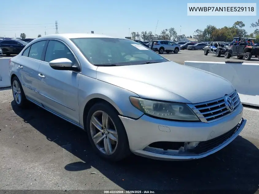2014 Volkswagen Cc 2.0T Sport VIN: WVWBP7AN1EE529118 Lot: 42232586