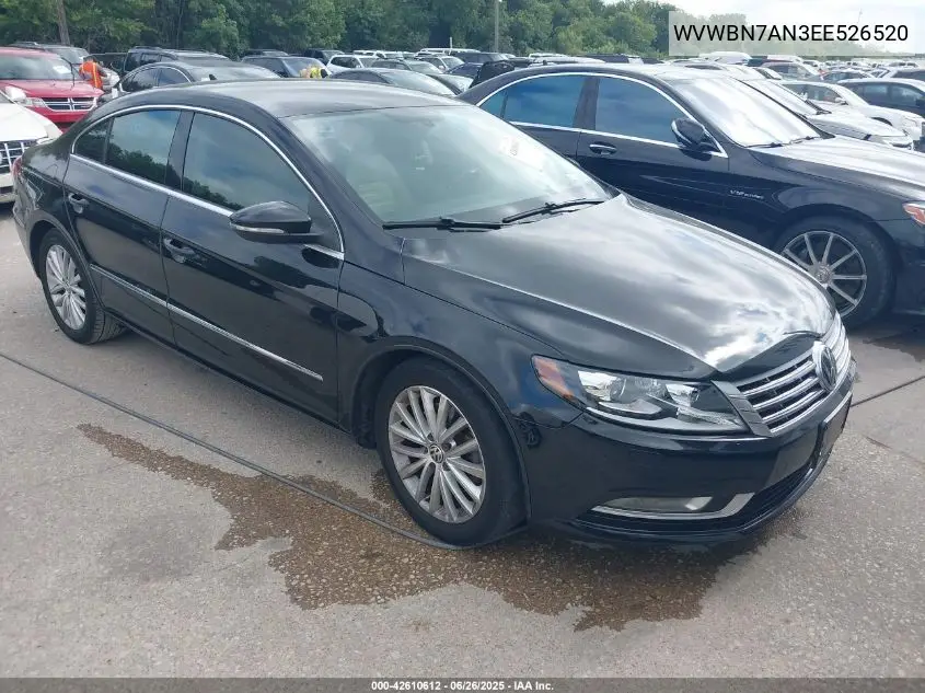2014 Volkswagen Cc 2.0T Sport VIN: WVWBN7AN3EE526520 Lot: 42610612