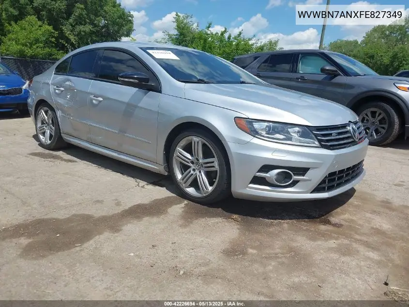 2015 Volkswagen Cc 2.0T R-Line VIN: WVWBN7ANXFE827349 Lot: 42226694