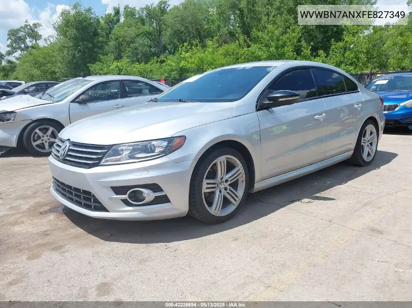 2015 Volkswagen Cc 2.0T R-Line VIN: WVWBN7ANXFE827349 Lot: 42226694