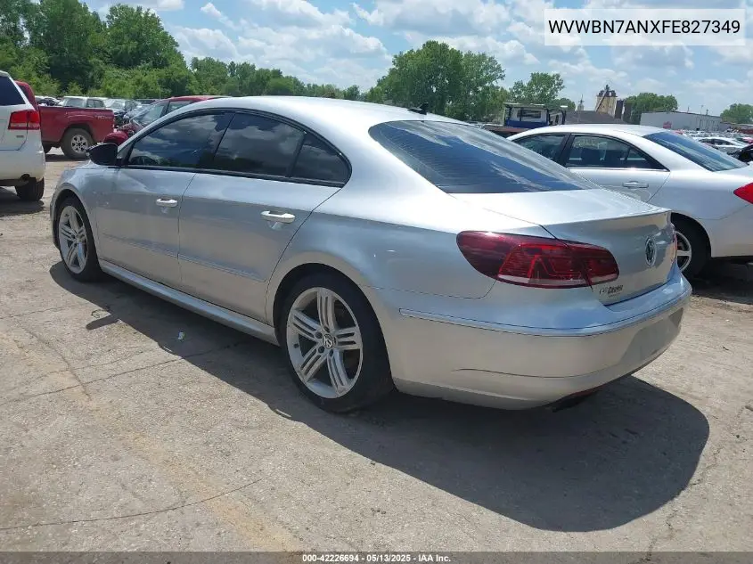 2015 Volkswagen Cc 2.0T R-Line VIN: WVWBN7ANXFE827349 Lot: 42226694