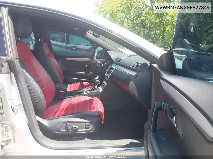 2015 Volkswagen Cc 2.0T R-Line VIN: WVWBN7ANXFE827349 Lot: 42226694