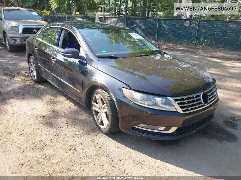 2015 Volkswagen Cc 2.0T Sport VIN: WVWBN7AN6FE804697 Lot: 42513199