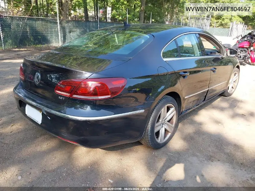 2015 Volkswagen Cc 2.0T Sport VIN: WVWBN7AN6FE804697 Lot: 42513199