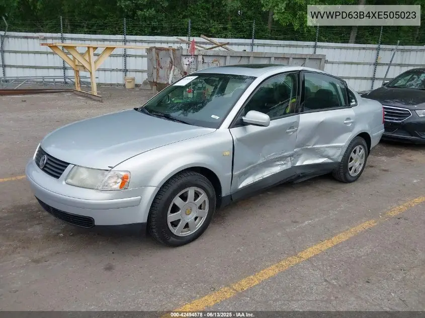 1999 Volkswagen Passat Glx VIN: WVWPD63B4XE505023 Lot: 42494578