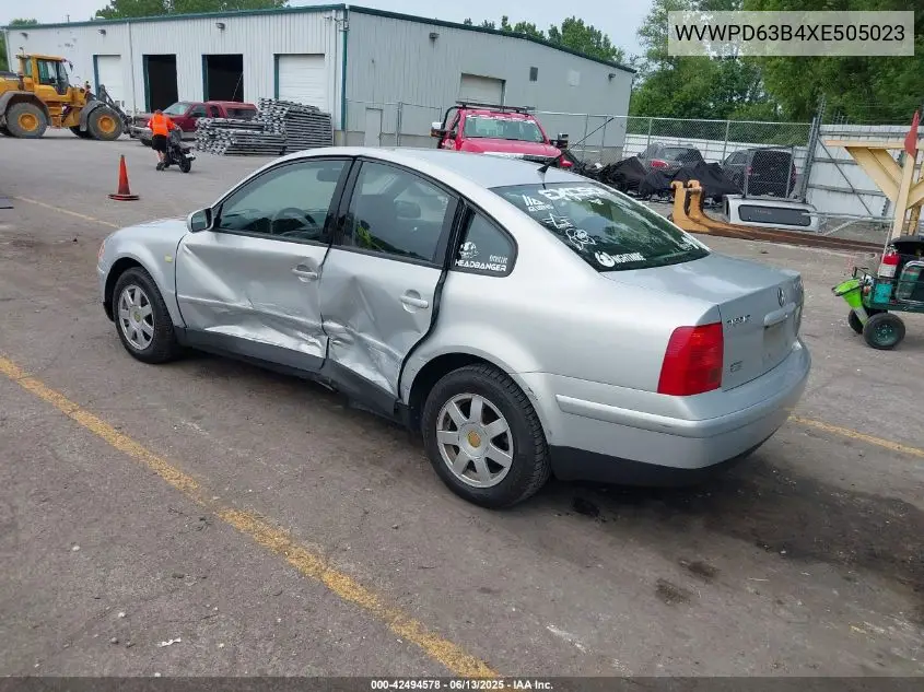 1999 Volkswagen Passat Glx VIN: WVWPD63B4XE505023 Lot: 42494578