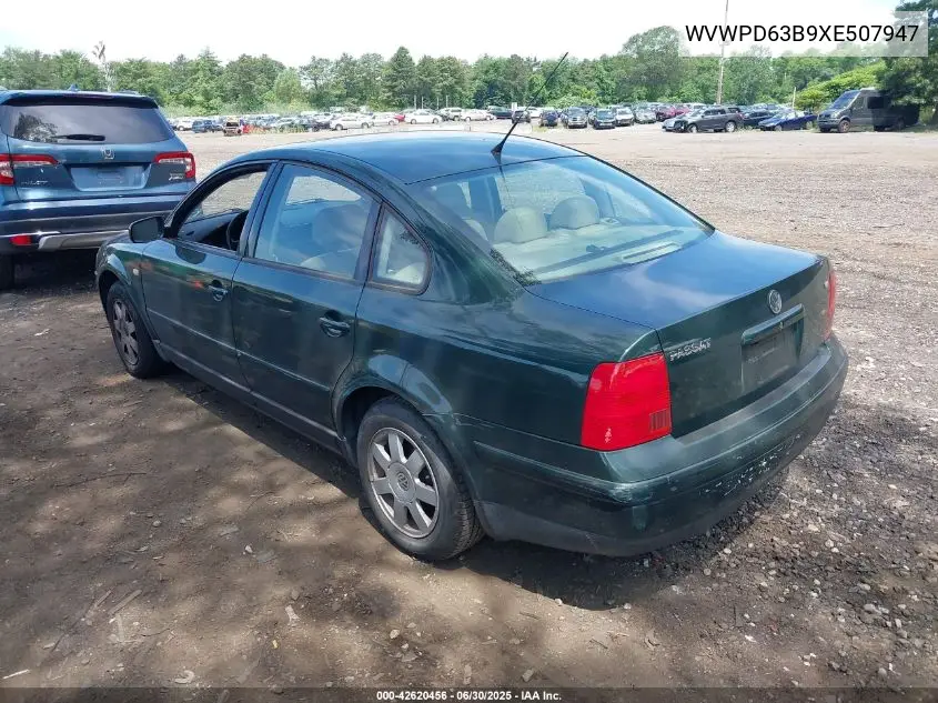 wvwpd63b9xe507947 WVWPD63B9XE507947 1999 Volkswagen Passat Glx