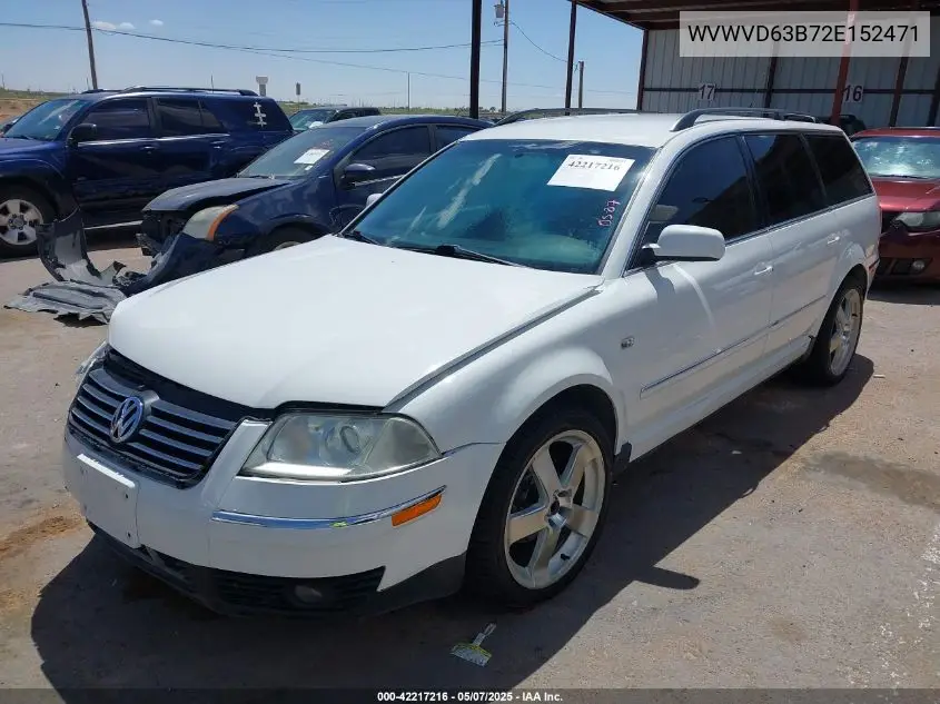 2002 Volkswagen Passat Gls VIN: WVWVD63B72E152471 Lot: 42217216