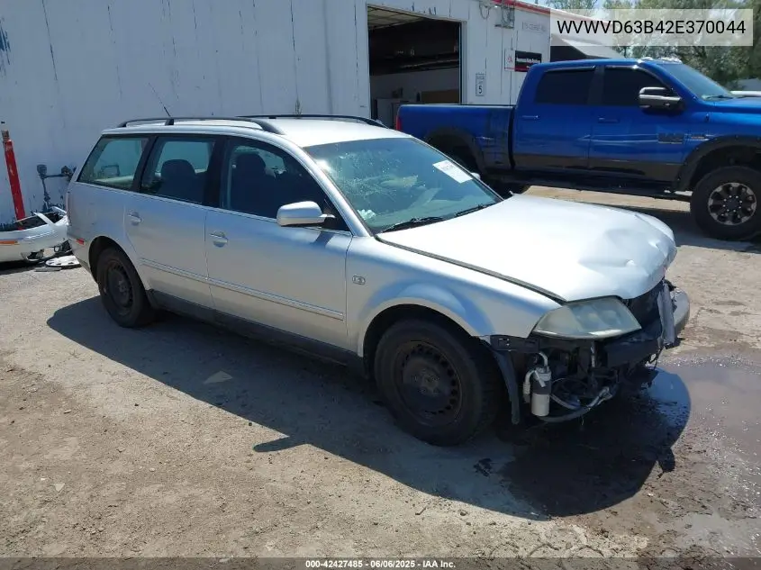 2002 Volkswagen Passat Gls VIN: WVWVD63B42E370044 Lot: 42427485