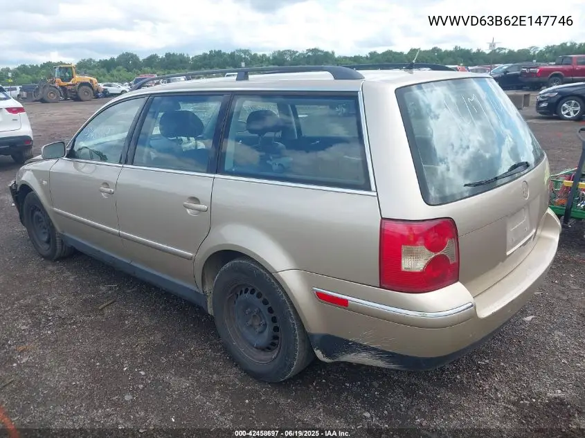 2002 Volkswagen Passat Gls VIN: WVWVD63B62E147746 Lot: 42458697