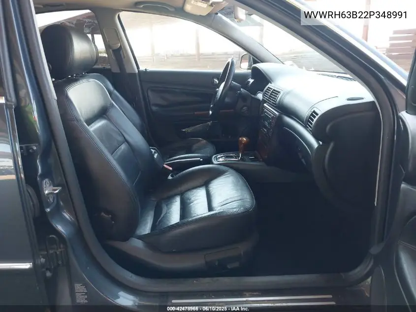 2002 Volkswagen Passat Glx VIN: WVWRH63B22P348991 Lot: 42478966