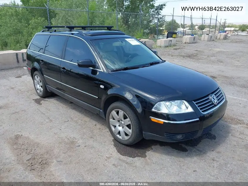 2002 Volkswagen Passat Glx VIN: WVWYH63B42E263027 Lot: 42602836