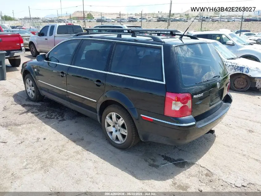 2002 Volkswagen Passat Glx VIN: WVWYH63B42E263027 Lot: 42602836