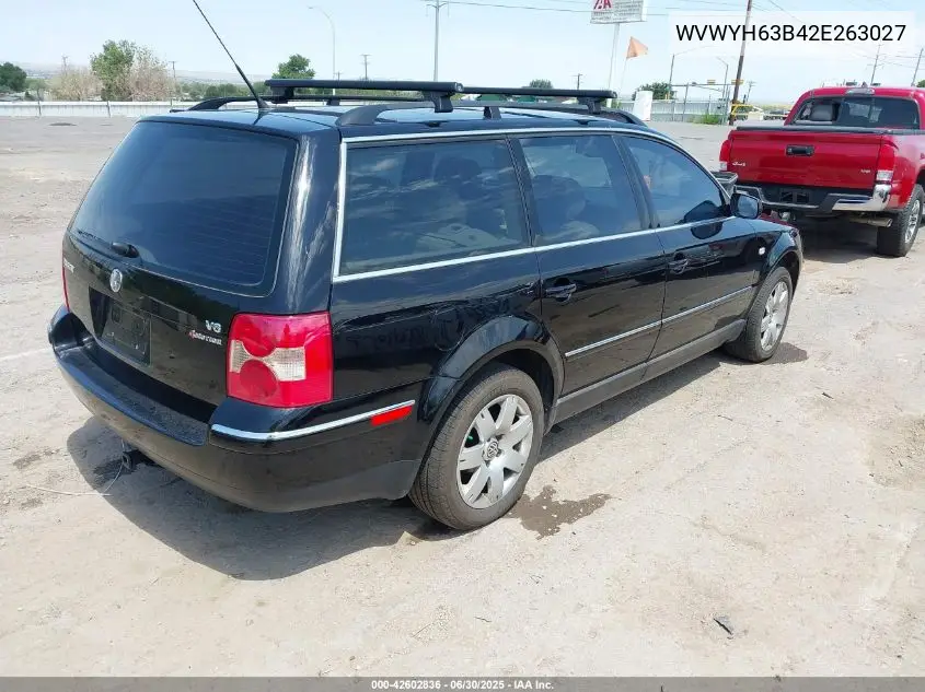 2002 Volkswagen Passat Glx VIN: WVWYH63B42E263027 Lot: 42602836